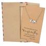 Quan Jewelry Mother and Baby Little Birds Necklace for Women, Animal Pendant Gifts for Moms, Mothers Day Family Jewelry with Inspirational Dalai Lama Quote on Greeting Card, Silver Tone