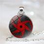 (4 Pack) Naruto Write Round Eye Pendant Chain Necklace - Metal