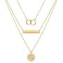 choice of all 3 Layered Necklaces for Women, Dainty 14K Gold Plated Layering Choker Necklace Handmade Layered Moon Coin Disc Necklace Jewelry for Women Girls