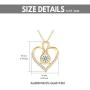 SISGEM 14k Solid Gold Heart Necklace,Infinity Necklace for Women,0.55 Carat(CTTW ) Moissanite Heart Pendant Necklace Women Birthday Jewelry Necklaces for Girls 18(Yellow, 14K-gold)