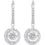 SWAROVSKI Womens Sparkling Dance Round Jewelry Collection, Rhodium Finish, Blue Crystals, Clear Crystals