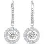 SWAROVSKI Womens Sparkling Dance Round Jewelry Collection, Rhodium Finish, Blue Crystals, Clear Crystals SWAROVSKI Womens Sparkling Dance Round Jewelry Collection, Rhodium Finish, Blue Crystals, Clear Crystals
