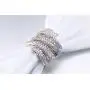 Delicin Jewelry Rhodium Plated Cubic Zirconia Wide Band Cocktail Ring Delicin Jewelry Rhodium Plated Cubic Zirconia Wide Band Cocktail Ring