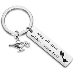 WUSUANED Magic Genie Lamp Keychain May All Your Wishes Come True Lucky Jewelry Make A Wish Gift for Her