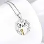 Sterling Silver Owl Necklace Gold Owls Pendant Necklace Jewelry Gifts for Women Mom Daughter (Gold owl necklace) (Gold owl necklace) Sterling Silver Owl Necklace Gold Owls Pendant Necklace Jewelry Gifts for Women Mom Daughter (Gold owl necklace) (Gold owl necklace)