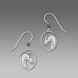 Sienna Sky Horses Head in Oval Frame Earrings 1455