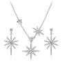Star Earrings and Necklace Set for Women Sterling Silver, Rhinestone from Swarovski Crystal Jewelry Sets