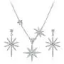 Star Earrings and Necklace Set for Women Sterling Silver, Rhinestone from Swarovski Crystal Jewelry Sets Star Earrings and Necklace Set for Women Sterling Silver, Rhinestone from Swarovski Crystal Jewelry Sets