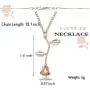 CASSIECA Rose Necklace Bracelet Stud Earrings for Women Flower Pendant Necklace Chian for Lover Friends Birthday Valentine Fashion Jewelry Set Gift