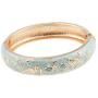 UJOY Cloisonne Indian Bangle Colored Crystal Gold Plated Hinge Cuff Bracelet Hollowed Bird Enamel Jewelry Gift 55C49