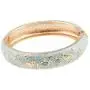UJOY Cloisonne Indian Bangle Colored Crystal Gold Plated Hinge Cuff Bracelet Hollowed Bird Enamel Jewelry Gift 55C49