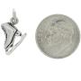 Sterling Silver Oxidized Double Sided Figure Skate Ice Skate Charm