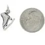 Sterling Silver Oxidized Double Sided Figure Skate Ice Skate Charm
