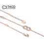 T400 925 Sterling Silver Rose Gold Infinity Pendant Necklace Link Bracelet with AAA Cubic Zirconia Gift for Women Girls