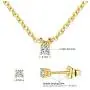 MDFUN Simple Necklace and Earring Jewelry Set for Women and Girls, 18K Gold Plated Halo Cubic Zirconia Round Cut Stud Earring and Pendant Choker MDFUN Simple Necklace and Earring Jewelry Set for Women and Girls, 18K Gold Plated Halo Cubic Zirconia Round Cut Stud Earring and Pendant Choker