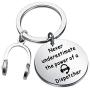 FUSTMW Dispatcher Gift Keychain 911 Operator Gifts 911 EMT Police Sheriff Dispatcher Gifts Jewelry Never Underestimate The Power of a Dispatcher
