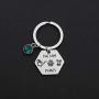 KUIYAI Funny Gardening Keychain I Wet My Plants with Green Birthstone Charm Keyring Plant Lover Gift Florist Jewelry