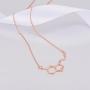 LUHE Sterling Silver Serotonin Molecule Necklace, Bracelet, Caffeine Molecule Necklace for Women