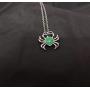 DMOMSA Classic gem Green Lucky Crab Pendant Necklace Charm Jewelry, Suitable for Female Birthday Gifts, Valentines Day, Mothers Day