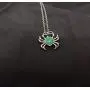 DMOMSA Classic gem Green Lucky Crab Pendant Necklace Charm Jewelry, Suitable for Female Birthday Gifts, Valentines Day, Mothers Day