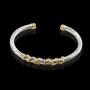 Bracelet Designer Brand Inspired Vintage Cable Bangle Bracelet with Knot Series, 6''