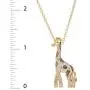 CRYSTALOGY Women’s Jewelry, Sterling Silver Crystal Giraffe Animal Pendant Necklace, 18” Chain CRYSTALOGY Women’s Jewelry, Sterling Silver Crystal Giraffe Animal Pendant Necklace, 18” Chain