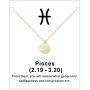 Your Always Charm Zodiac Necklace,Astrology Horoscope Constellation Zodiac Sign Pendant Necklace for Women and Girls