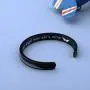 WUSUANED Memorial Mom Gifts I Used to Be Her Angel Now Shes Mine Hair Tie Grooved Cuff Bangle Bracelet in Memory of Loved One Mom