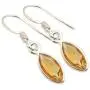 SilverStarJewel 925 Solid Silver Citrine French Wire Earrings 1.2'' Engagement Gift SilverStarJewel 925 Solid Silver Citrine French Wire Earrings 1.2'' Engagement Gift