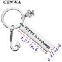CENWA Fishing Keychain Fishing Lover Gift Fisherman Anglers Gift Fish Hook Charm Jewelry Fishing is My Therapy Keychain
