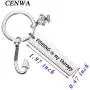 CENWA Fishing Keychain Fishing Lover Gift Fisherman Anglers Gift Fish Hook Charm Jewelry Fishing is My Therapy Keychain