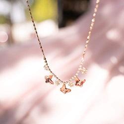 Love Prairie Swarovski Crystal Butterfly Set – Caribbean Dream Real 18k Rose Gold Plating- Perfect Valentine, Birthday, Mothers Day Gift, Includes Elegant Suede Jewelry Box and Gift Card