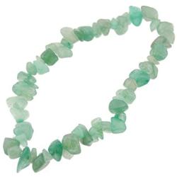 Miners Horde - Chip Chunk Bracelet Green Aventurine (New Jade), 6-8'' Stretch, Natural Gemstone Crystal Strand Bracelet or Anklet