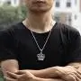 ROWIN&CO King Queen Royal Crown Necklace Silver Diamond-Cut Cubic Zirconia Charm Pendant, Hip Hop Jewelry, Rapper Chains for Men Women ROWIN&CO King Queen Royal Crown Necklace Silver Diamond-Cut Cubic Zirconia Charm Pendant, Hip Hop Jewelry, Rapper Chains for Men Women