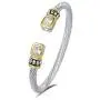 UNY Designer Inspired Jewelry 6x8 Radiant CZ Cable Wire Antique Bangle Elegant Beautiful UNY Designer Inspired Jewelry 6x8 Radiant CZ Cable Wire Antique Bangle Elegant Beautiful
