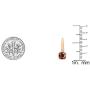 Dazzlingrock Collection Each 5 MM Cushion Gemstone & Round White Diamond Ladies Dangling Drop Earrings, 14K Gold