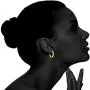 PAVOI 14K Gold Plated Silver Post Wide Flat Edge 40mm Hoop Earrings