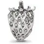 925 Sterling Silver Charm For Bracelet Strawberry Bead Food Drink Fine Jewelry For Women Gifts For Her