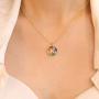 SISMIURRA Initial Necklace for Women, 18K Gold Plated Copper or Sterling Silver A-Z 26 Letter Pendant Necklace, AAAAA Rainbow Cubic Zirconia Round Necklace, Delicate Gifts for Her