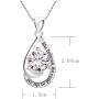 ALOV Jewelry Sterling Silver She Believed she Could so she did Cubic Zirconia Pendant Necklace