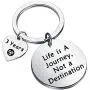 BEKECH Sober Gift Sobriety Anniversary Keychain Life is A Journey Not A Destination 1 Month 6 Months 1 Year 2 Years 3 Year AA Yearly Recovery Jewelry Gift for Women Men BEKECH Sober Gift Sobriety Anniversary Keychain Life is A Journey Not A Destination 1 Month 6 Months 1 Year 2 Years 3 Year AA Yearly Recovery Jewelry Gift for Women Men