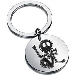 Nightmare Before Christmas Love Sally and Jack Keychain Love Never Dies Jewelry