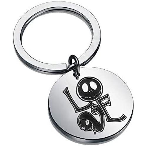 Nightmare Before Christmas Love Sally and Jack Keychain Love Never Dies Jewelry