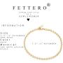 Fettero Gold Bracelet Chain 14K Gold Plated Dainty Minimalist Simple Boho Copper Jewelry Gift for Women Men