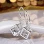 Hosaire Dangle Earrings Elegant Shining Crystal Drop Hook Earrings for Womens Jewelry