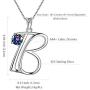 Aurora Tears 925 Sterling Silver Initial 26 Letter Customized Birthstone Necklace Women Crystal Mystic Rainbow Topaz Pendant Personalized Name Birthday Jewelry