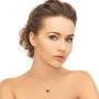 SolidSilver - Sterling Silver 7mm Round Solitaire Pendent Necklace Made with a Genuine Swarovski Crystal | Sterling Silver, Yellow or Rose Gold Dipped