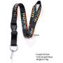 Gay Pride Lanyard ID Badge Holder Rainbow Striped LGBTQ Pride Flag Lanyard Key Chain for Keys Cell Phone Holder for Pride Parade