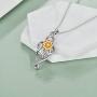 ONEFINITY Sunflower Necklace Sterling Silver Musical Note Sunflower Pendant Jewelry Gifts for Women