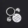 CENWA Baseball Team Gift Baseball Mom Gift Hit Hard Run Fast Turn Left Keychain Baseball Lovers Jewelry Keychain Softball Mom Baseball Game Day Gift for Baseball Team